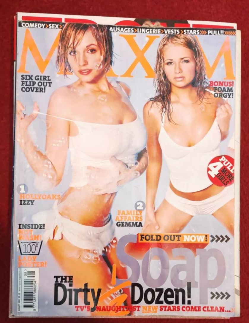 MAXIM (UK) magazine side cover  August 2002