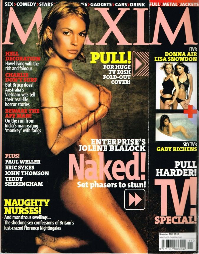 MAXIM (UK) magazine side cover Issue 91  November 2002