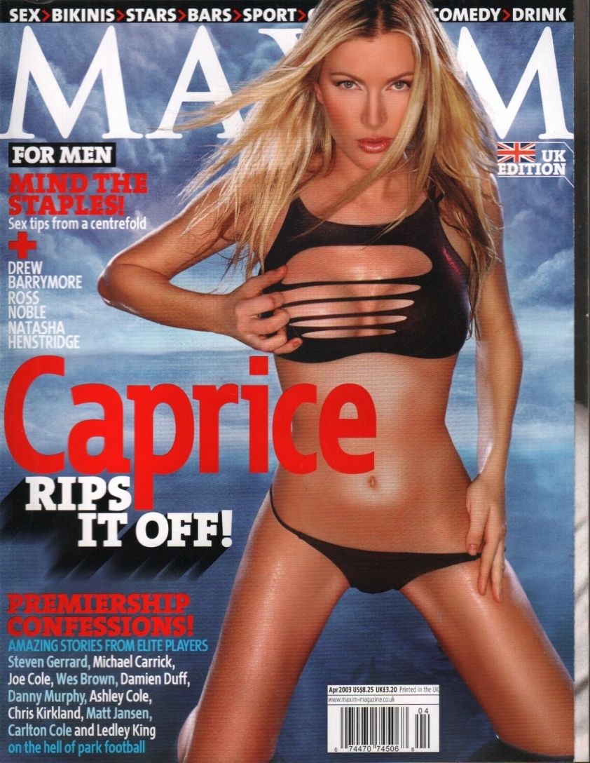 MAXIM (UK) magazine side cover  April 2003