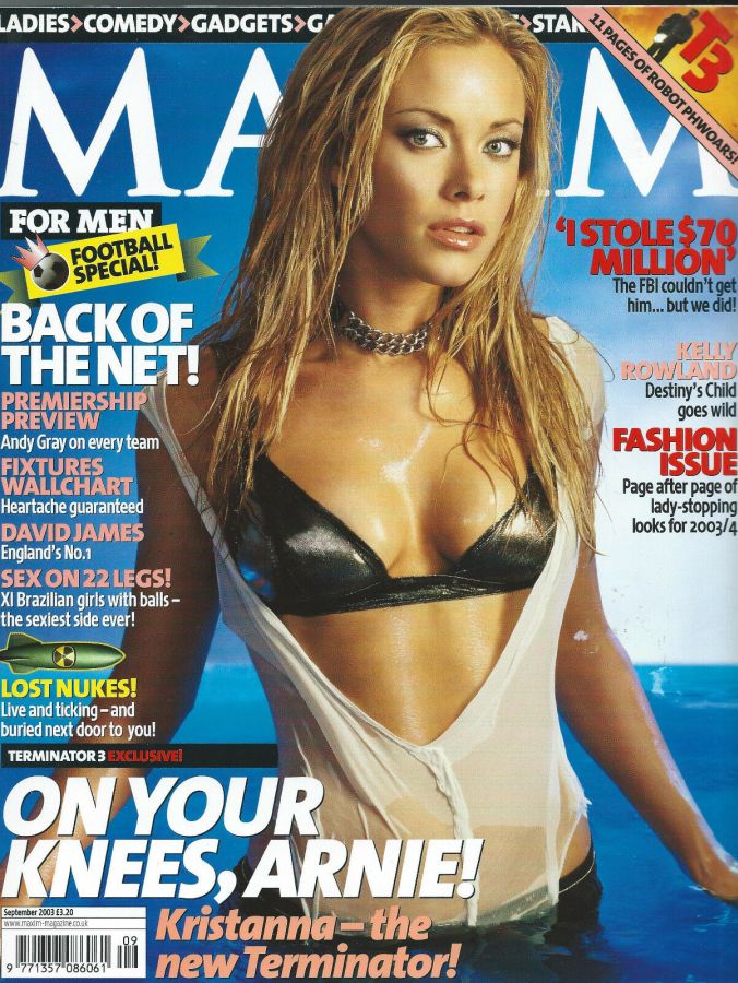 MAXIM (UK) magazine side cover Issue 101  September 2003