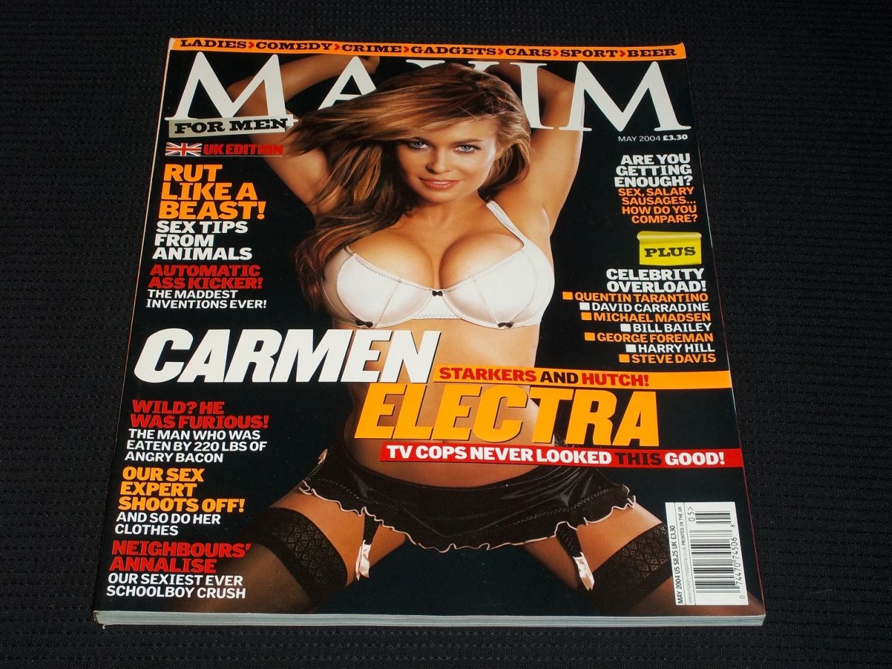 MAXIM (UK) magazine side cover  May 2004