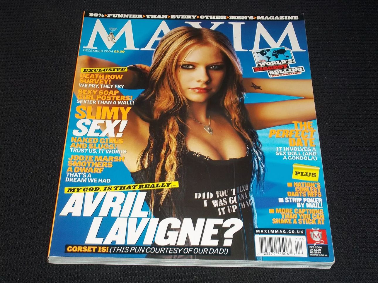 MAXIM (UK) magazine side cover  December 2004