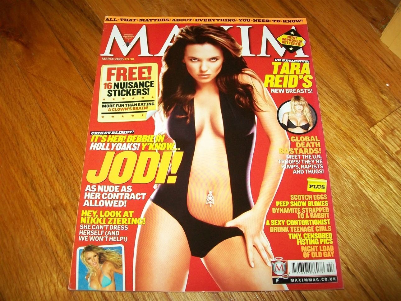 MAXIM (UK) magazine side cover  March 2005