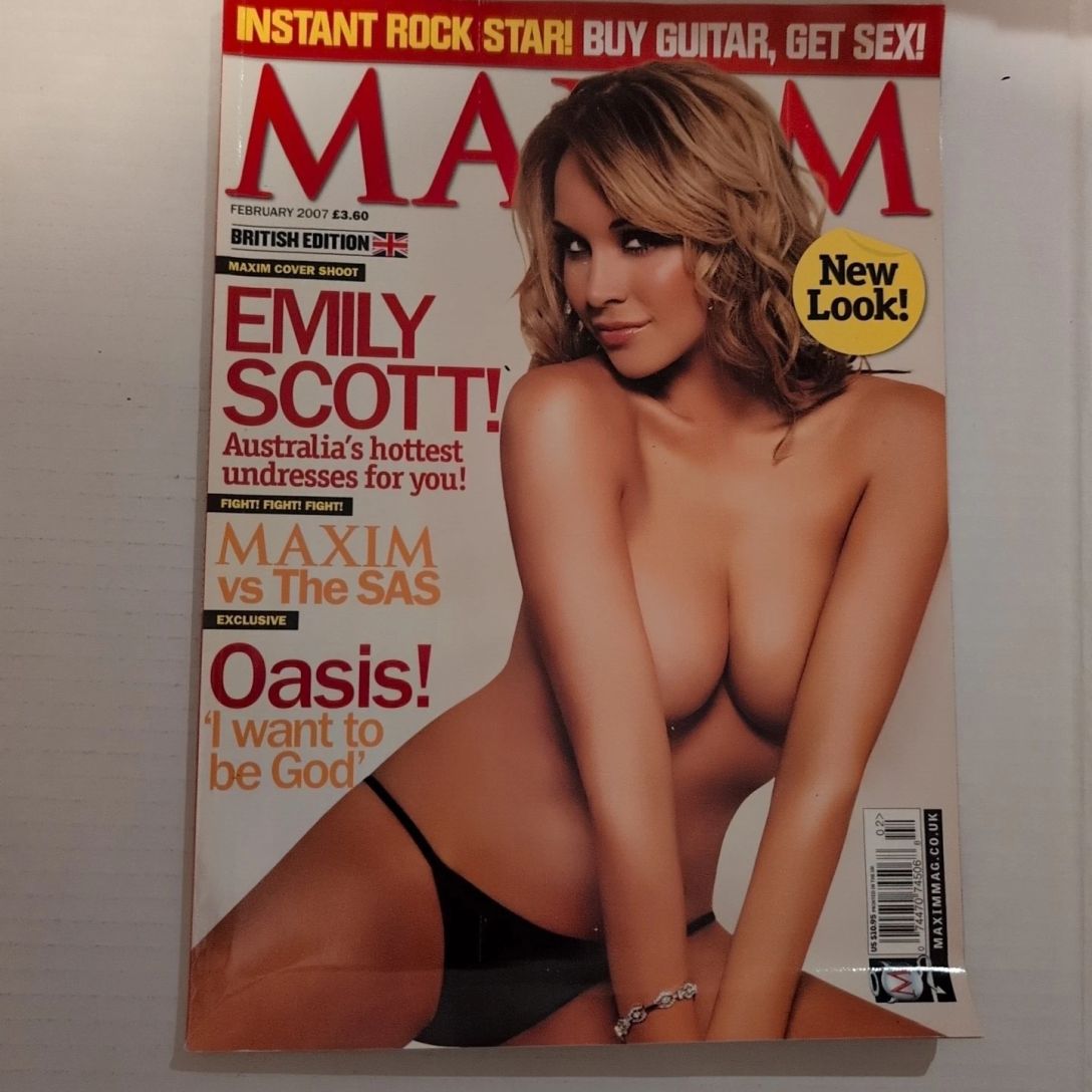 MAXIM (UK) magazine side cover  February 2007