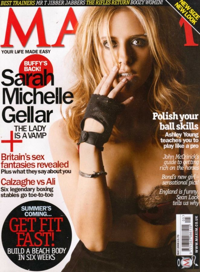 MAXIM (UK) magazine side cover  May 2008