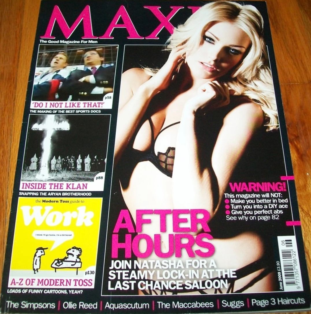 MAXIM (UK) magazine side cover  June 2009