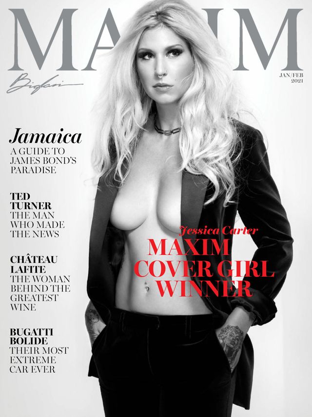 MAXIM magazine side cover  January/February 2021