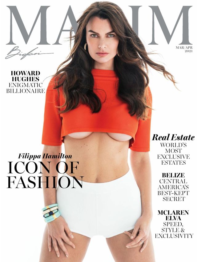 MAXIM magazine side cover  March/April 2021