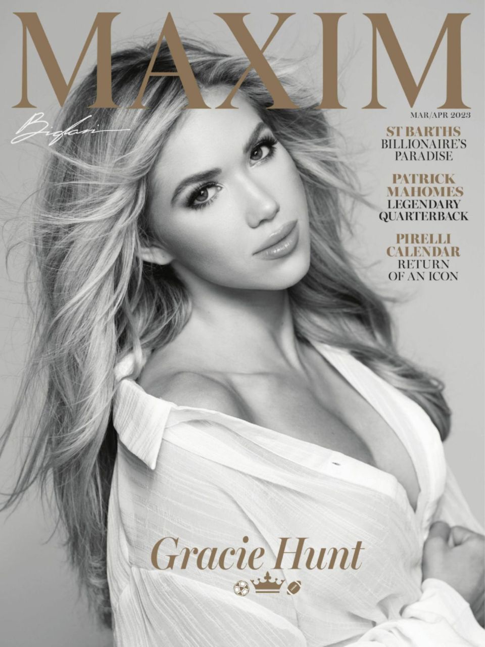 MAXIM magazine side cover  March/April 2023