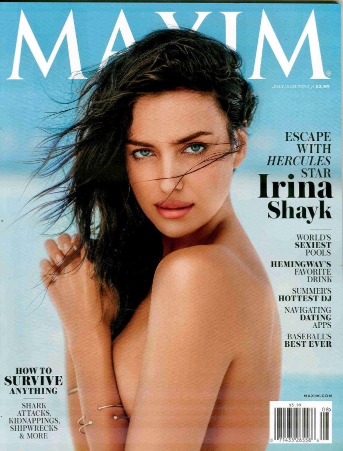 MAXIM magazine side cover Issue 195 July/August 2014