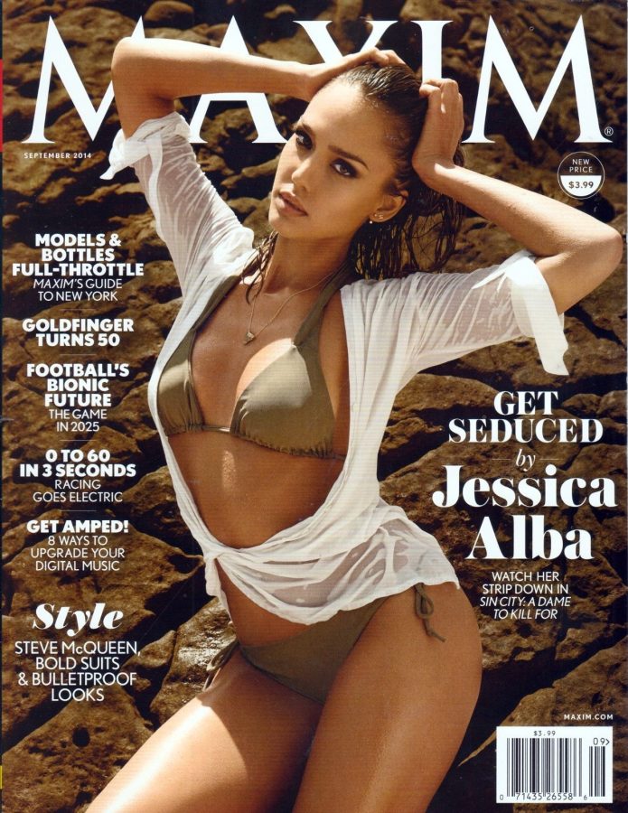 MAXIM magazine side cover Issue 196 September 2014
