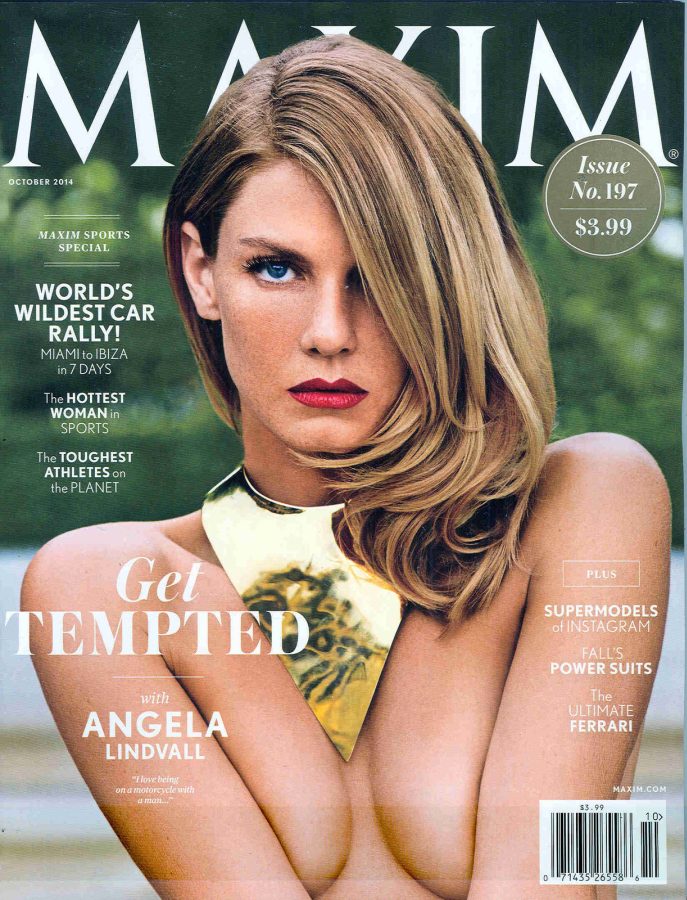 MAXIM magazine side cover Issue 197 October 2014