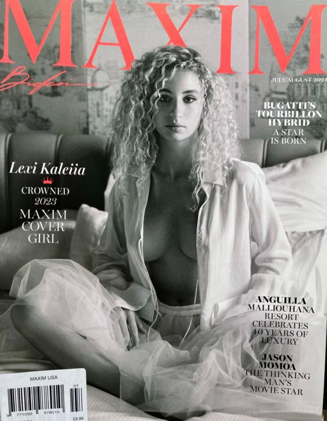 MAXIM magazine side cover  July/August 2024