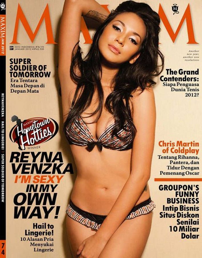 MAXIM (Indonesia) magazine side cover  January 2012