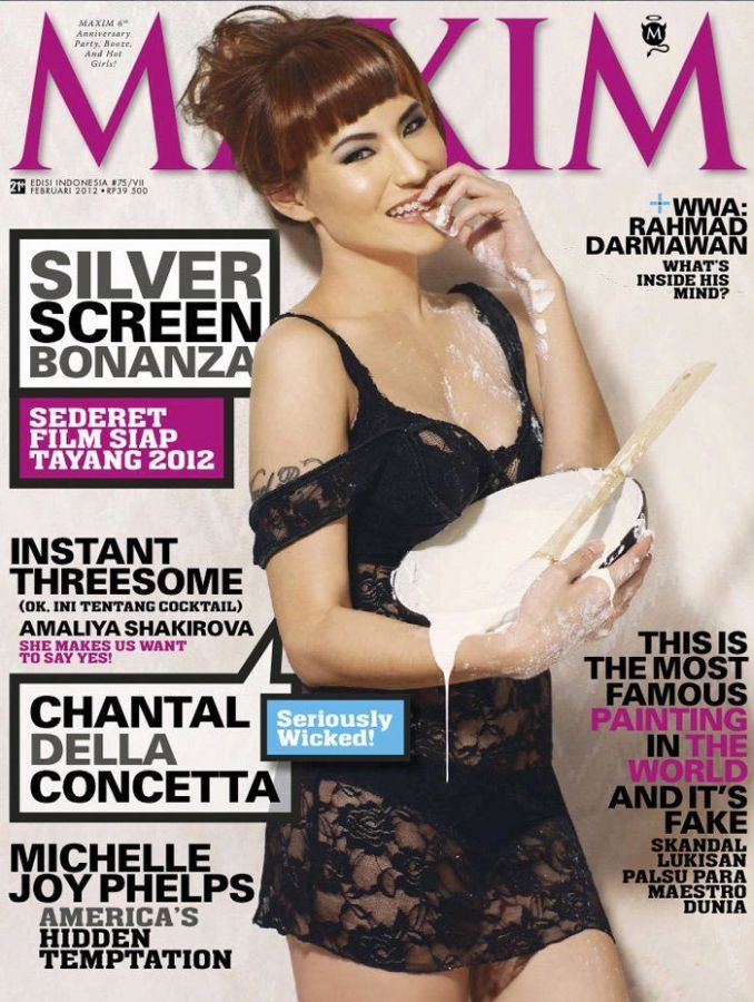 MAXIM (Indonesia) magazine side cover  February 2012