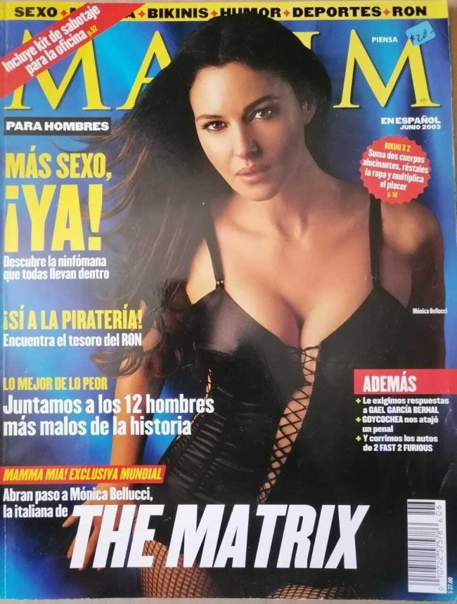MAXIM MEXICO magazine side cover  June 2003