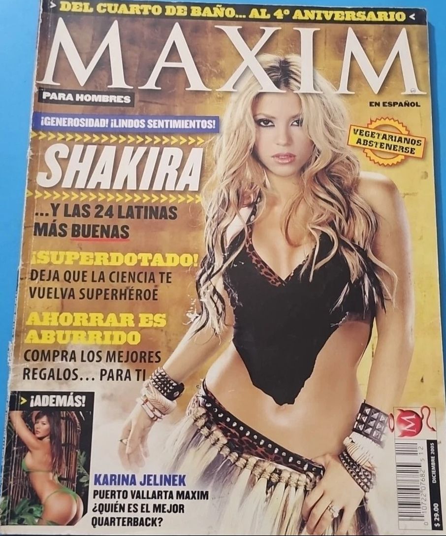 MAXIM MEXICO magazine side cover  December 2005