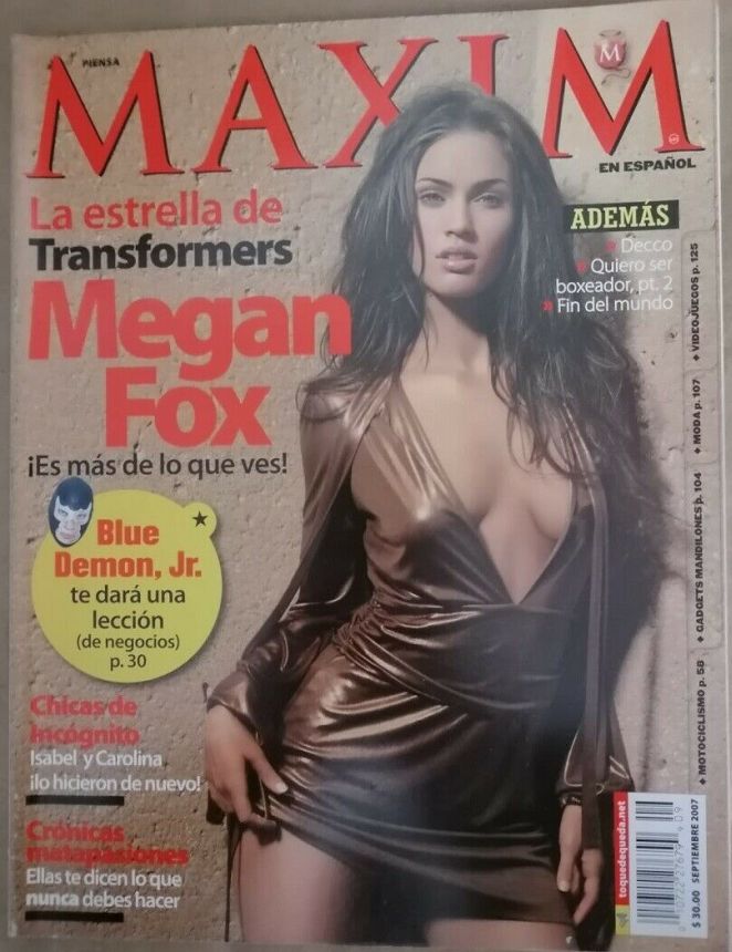 MAXIM MEXICO magazine side cover  September 2007