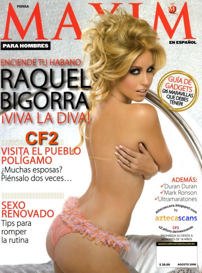 MAXIM MEXICO magazine side cover  August 2008