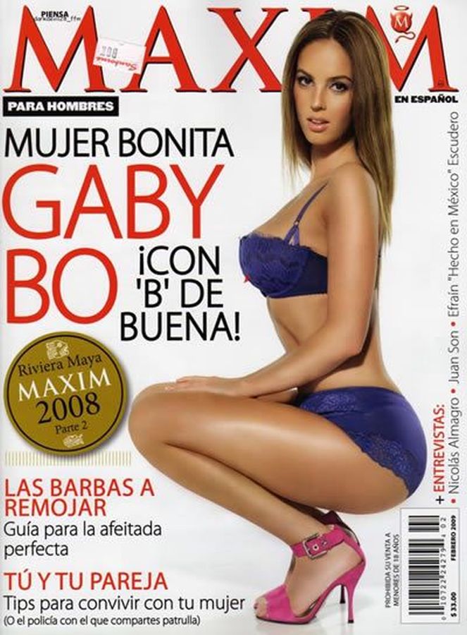 MAXIM MEXICO magazine side cover  February 2009