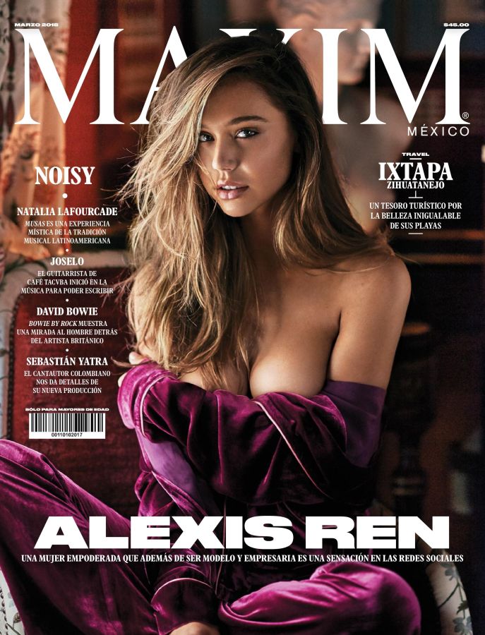 MAXIM MEXICO magazine side cover  March 2018