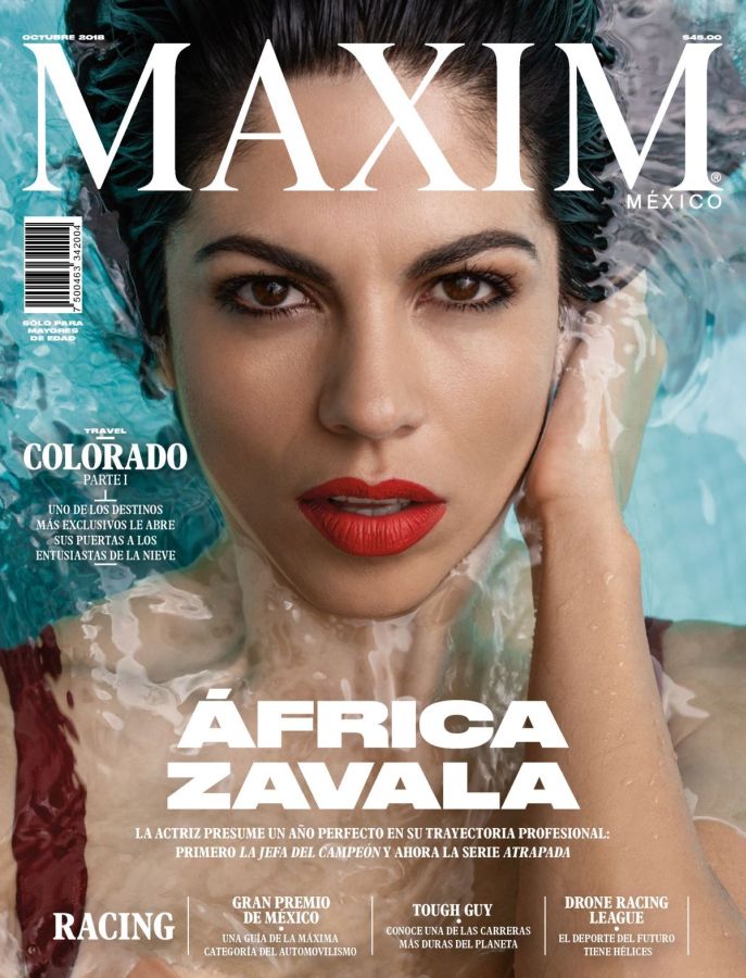 MAXIM MEXICO magazine side cover  October 2018