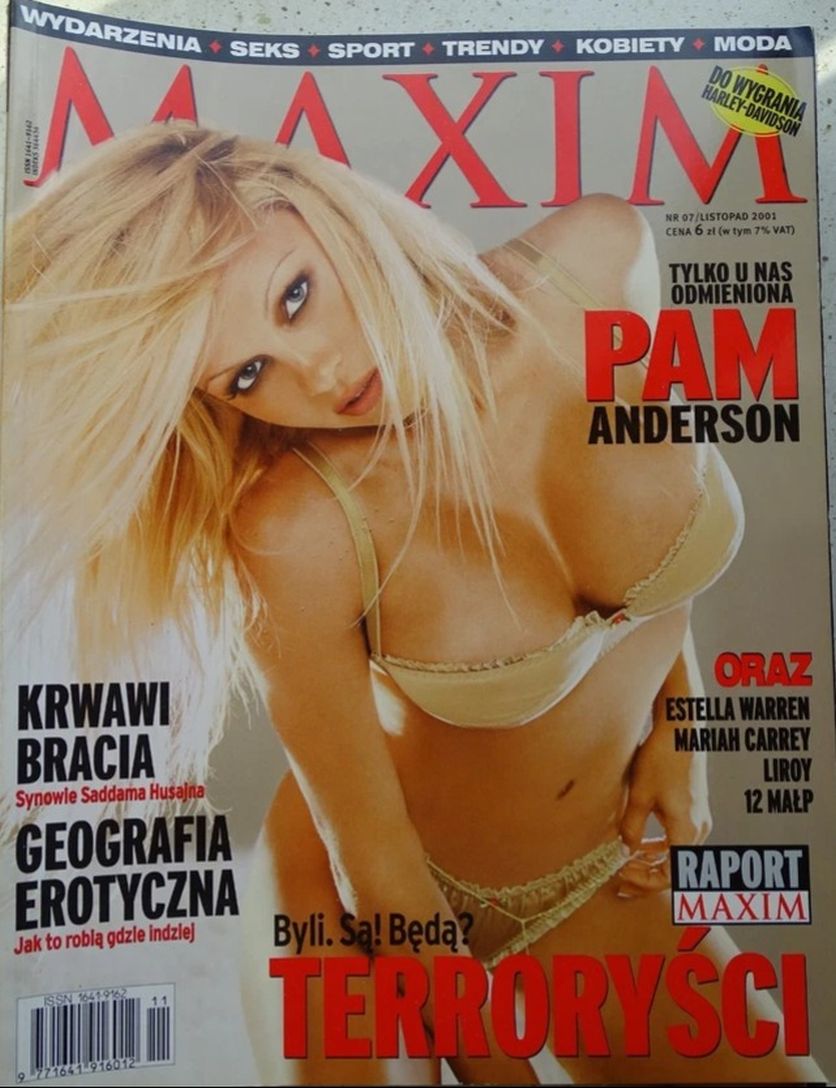 MAXIM POLAND magazine side cover  November 2001