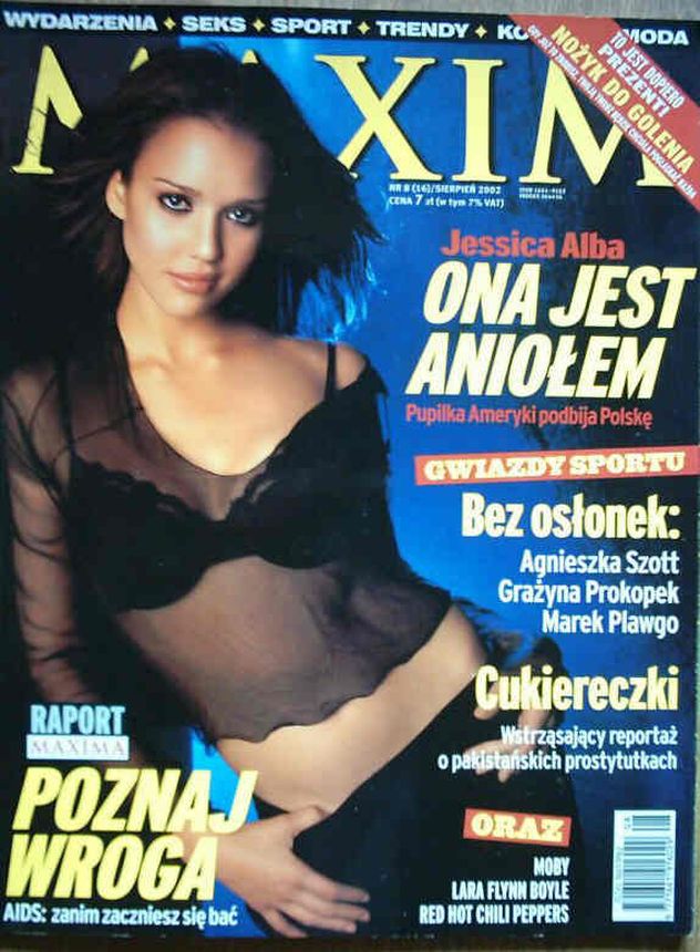 MAXIM POLAND magazine side cover  August 2002