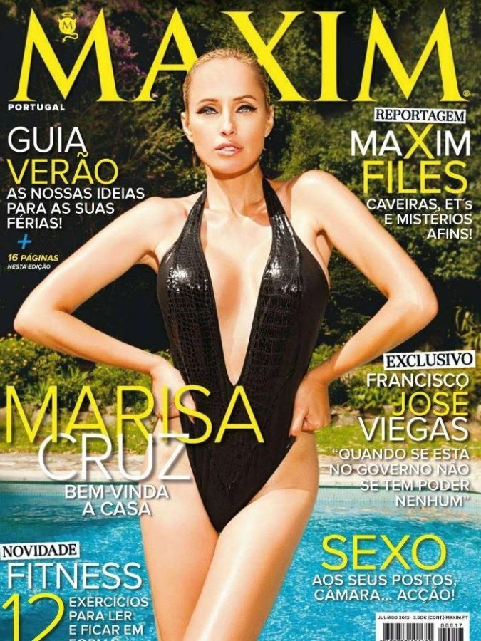 MAXIM PORTUGAL magazine side cover  August 2013