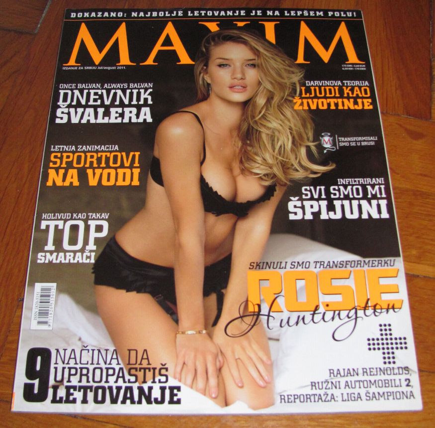 MAXIM SERBIA magazine side cover  July/August 2011