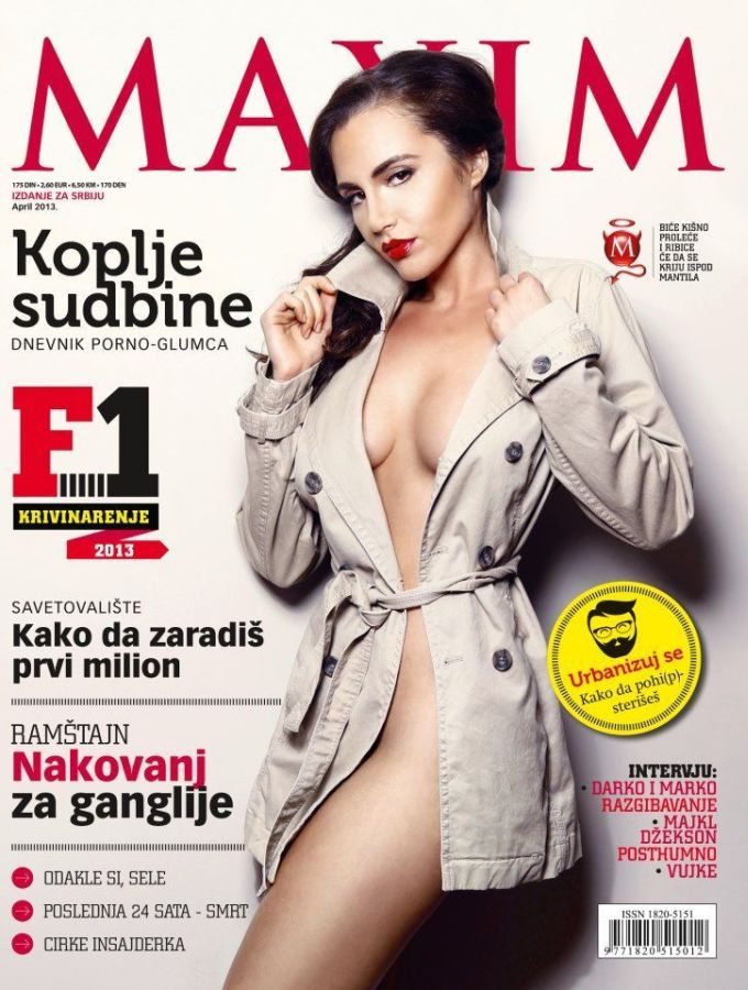 MAXIM SERBIA magazine side cover  April 2013