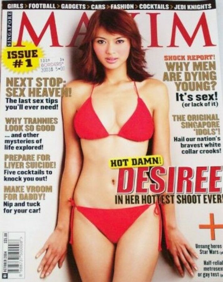 MAXIM SINGAPORE magazine side cover Issue 1  October 2004