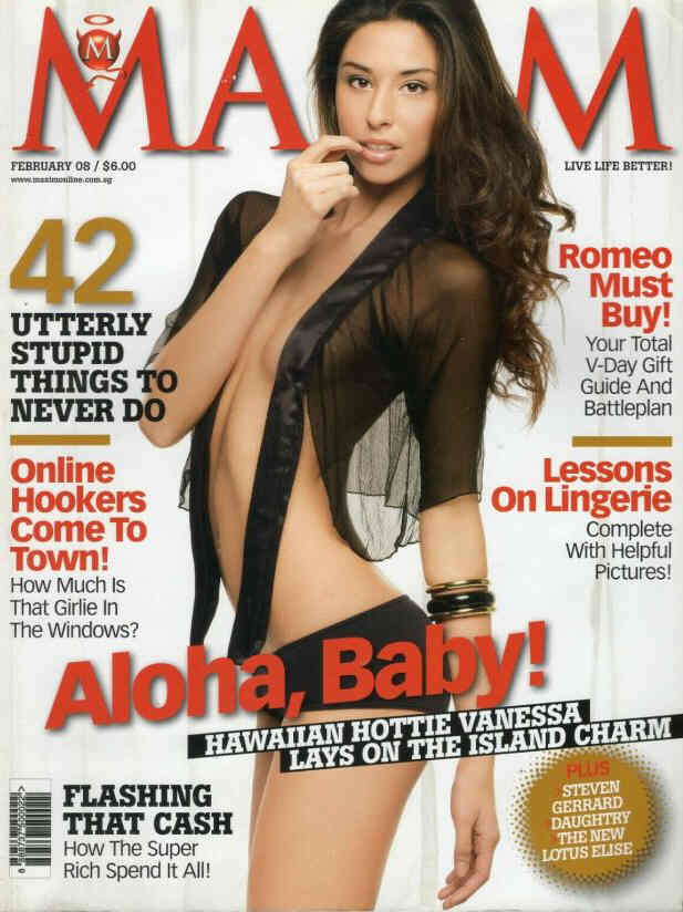 MAXIM SINGAPORE magazine side cover  February 2008