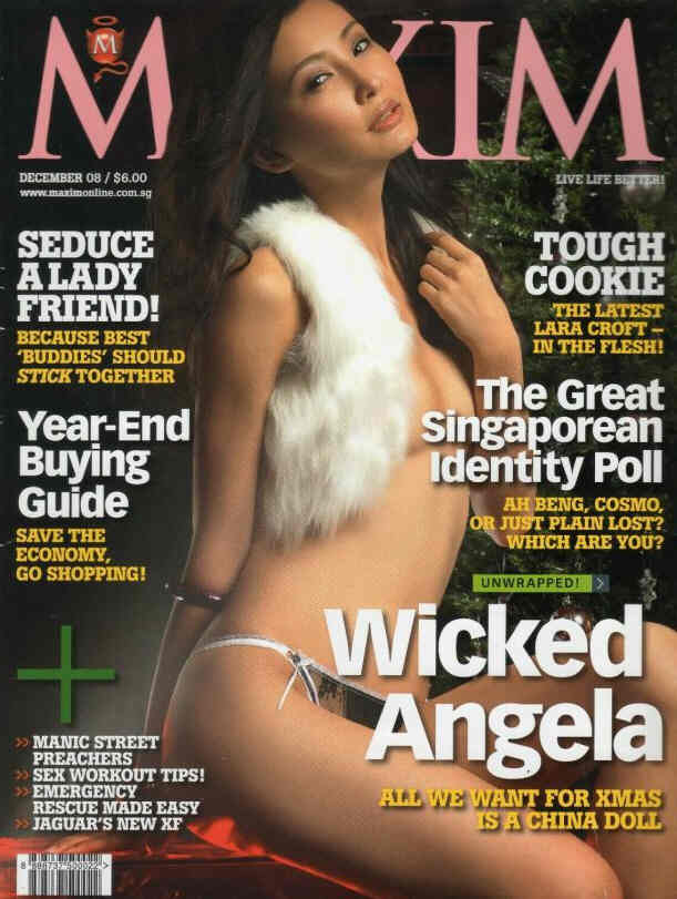 MAXIM SINGAPORE magazine side cover  December 2008