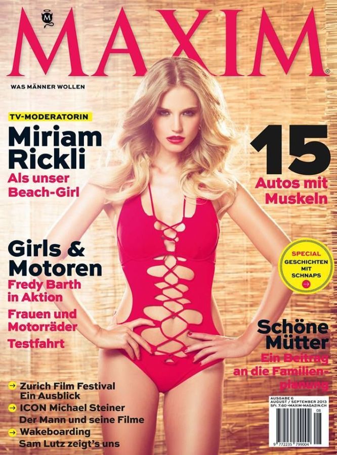 MAXIM SWITZERLAND magazine side cover  August/September 2003