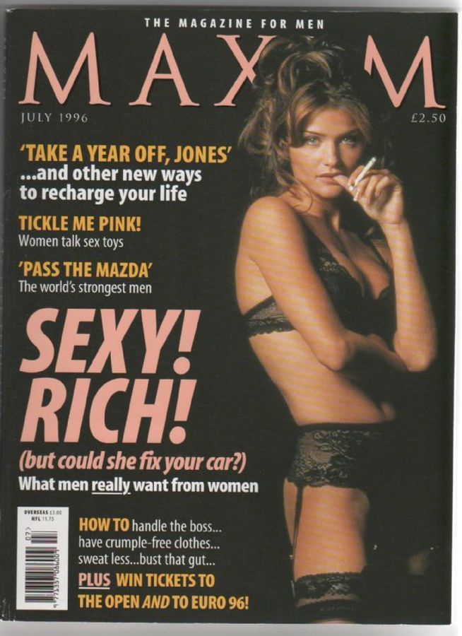 MAXIM (UK) magazine side cover  July 1996
