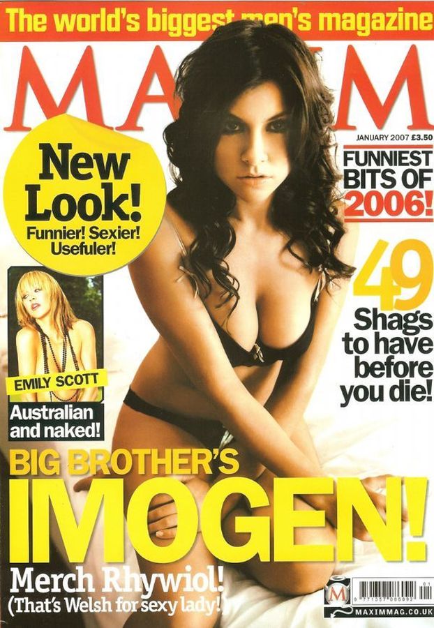 MAXIM (UK) magazine side cover  January 2007