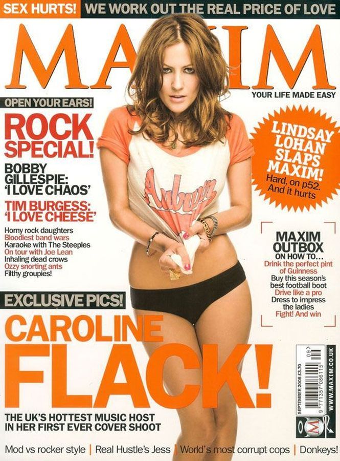 MAXIM (UK) magazine side cover  September 2008