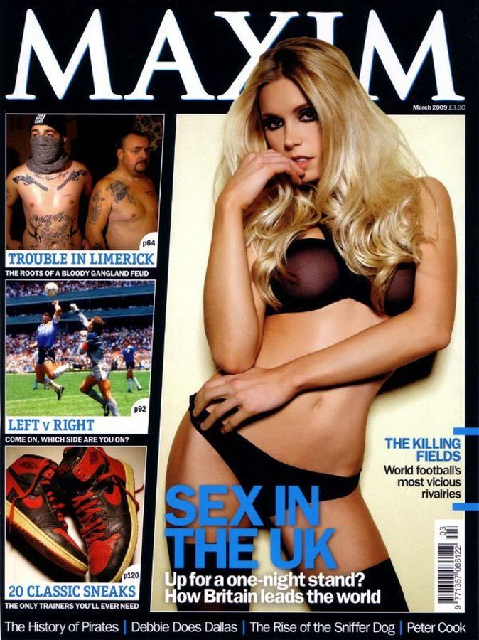 MAXIM (UK) magazine side cover  March 2009