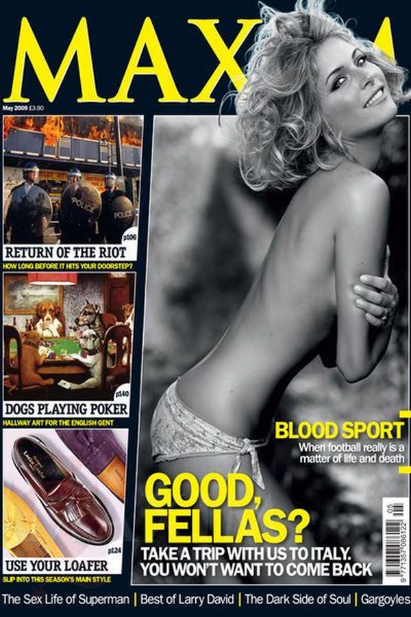 MAXIM (UK) magazine side cover  May 2009