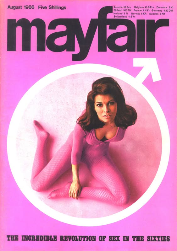 MAYFAIR magazine side cover  Vol 1 No  1  August 1966