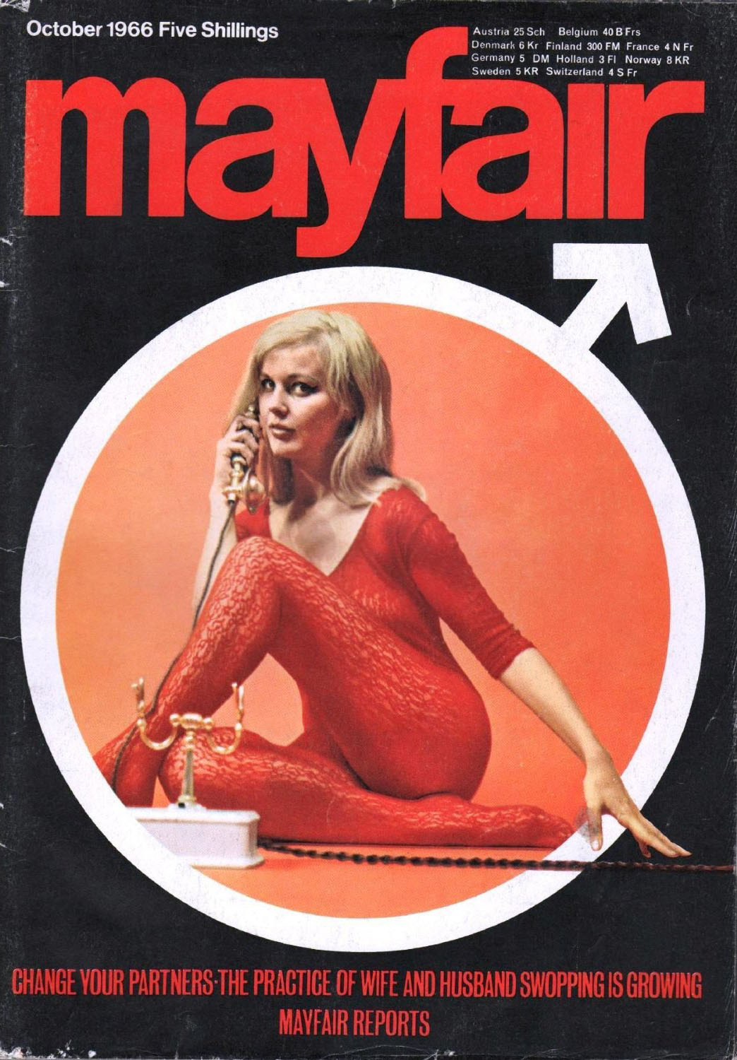MAYFAIR magazine side cover  Vol 1 No  2  October 1966