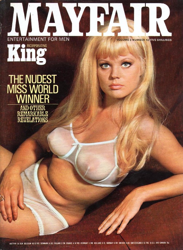 MAYFAIR magazine side cover  Vol 3 No  12  December 1968