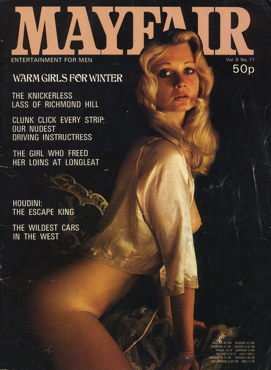 MAYFAIR magazine side cover  Vol 9 No  11  September 1974