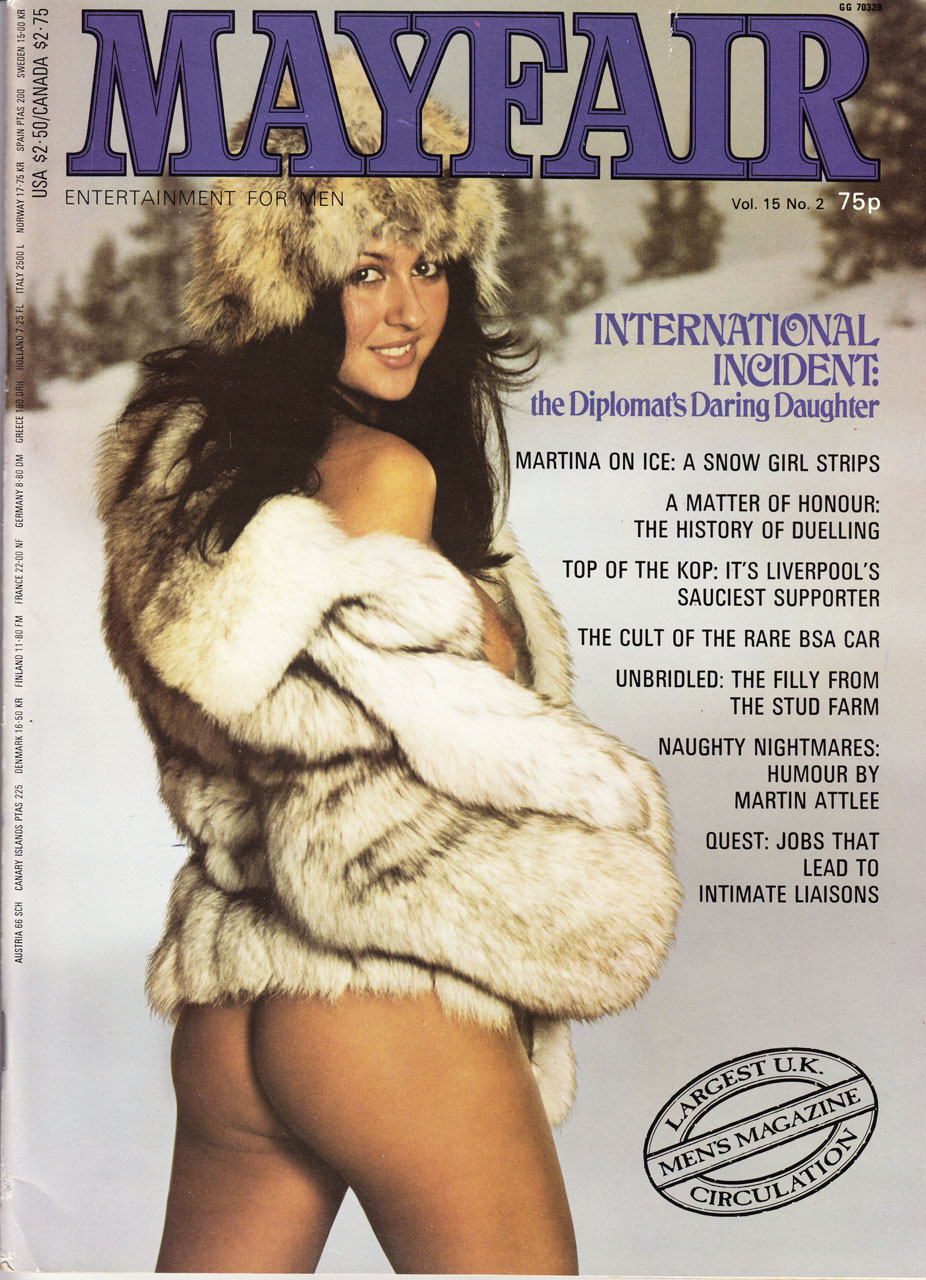 MAYFAIR magazine side cover  Vol 15 No  2  February 1980