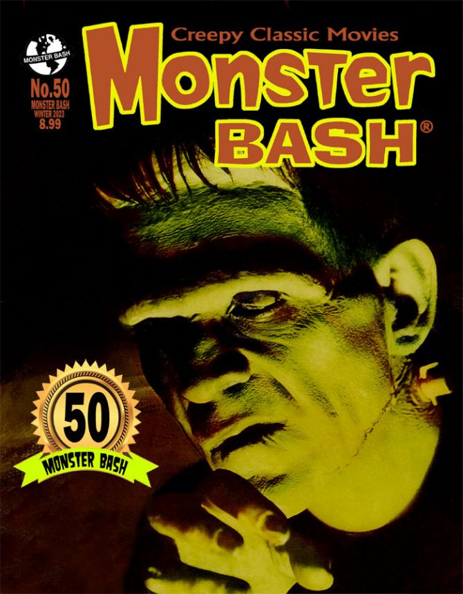 MONSTER BASH magazine side cover Issue 50 Winter 2022