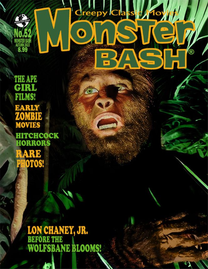 MONSTER BASH magazine side cover Issue 52 Autumn 2023
