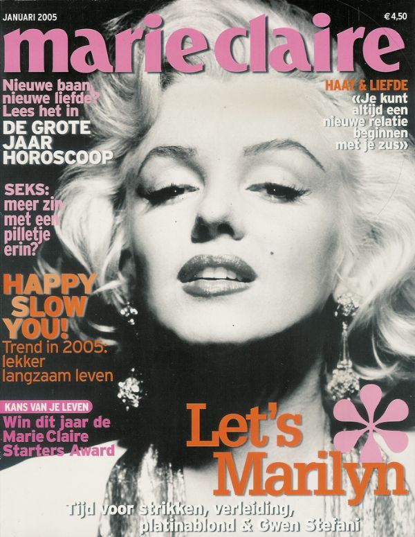 MARIE CLAIRE BELGIUM magazine side cover  January 2005