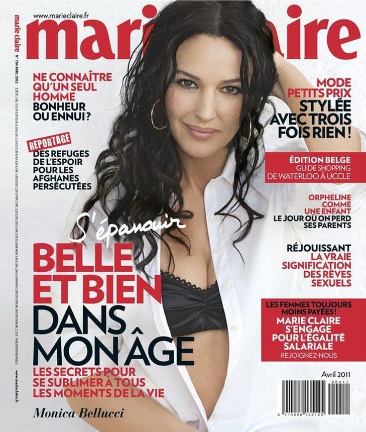 MARIE CLAIRE BELGIUM magazine side cover  April 2011