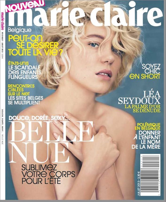 MARIE CLAIRE BELGIUM magazine side cover  July 2013
